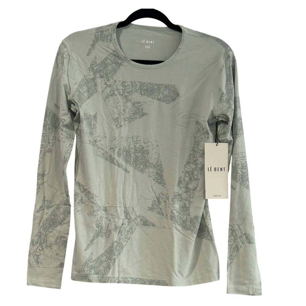 Le Bent SPF 50+ merino wool base layer crew top women small NWT ski hiking shirt